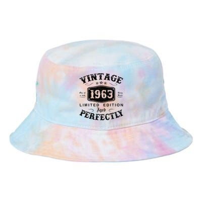 Vintage 1963 60 Years Old 60th Birthday Gifts Tie Dye Newport Bucket Hat