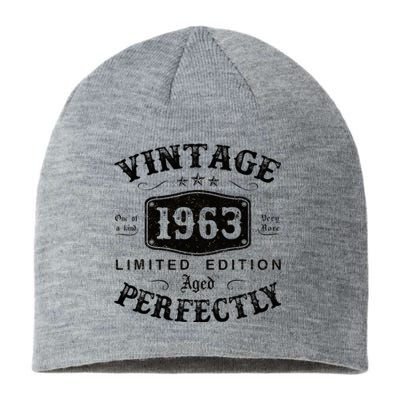 Vintage 1963 60 Years Old 60th Birthday Gifts Sustainable Beanie