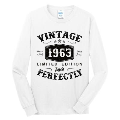 Vintage 1963 60 Years Old 60th Birthday Gifts Tall Long Sleeve T-Shirt