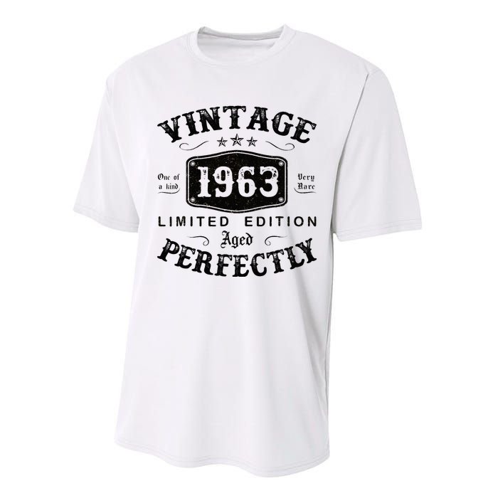 Vintage 1963 60 Years Old 60th Birthday Gifts Performance Sprint T-Shirt