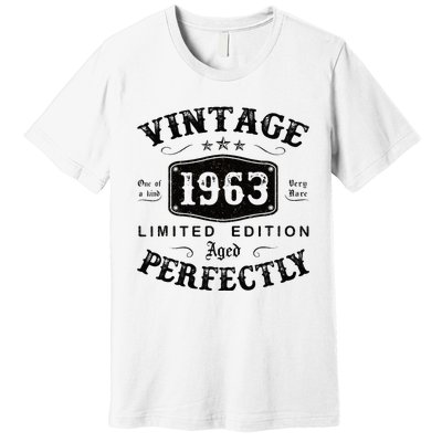 Vintage 1963 60 Years Old 60th Birthday Gifts Premium T-Shirt