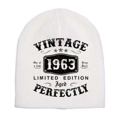 Vintage 1963 60 Years Old 60th Birthday Gifts Short Acrylic Beanie