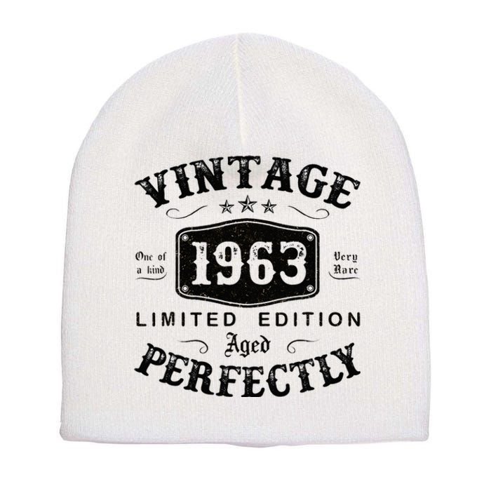 Vintage 1963 60 Years Old 60th Birthday Gifts Short Acrylic Beanie