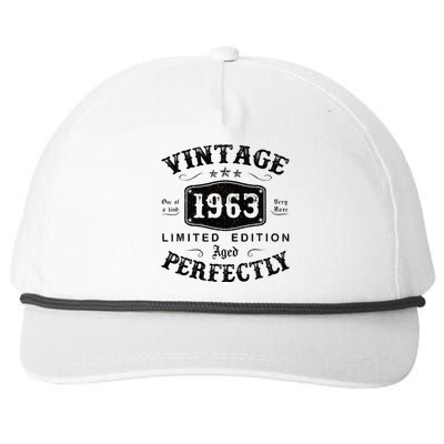 Vintage 1963 60 Years Old 60th Birthday Gifts Snapback Five-Panel Rope Hat