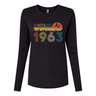 Vintage 1963 60 Years Old 60th Birthday Gifts For M.e.n WoM.e.n Womens Cotton Relaxed Long Sleeve T-Shirt