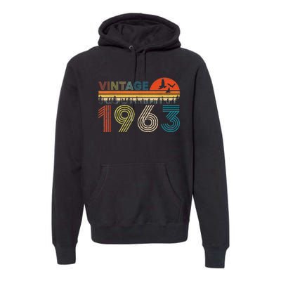 Vintage 1963 60 Years Old 60th Birthday Gifts For M.e.n WoM.e.n Premium Hoodie