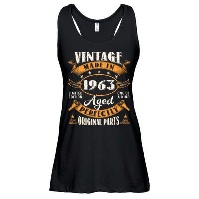 Vintage 1963 60th Birthday Decorations Men Funny 1963 Ladies Essential Flowy Tank