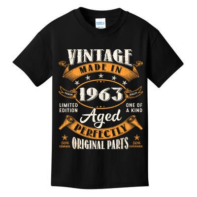 Vintage 1963 60th Birthday Decorations Men Funny 1963 Kids T-Shirt