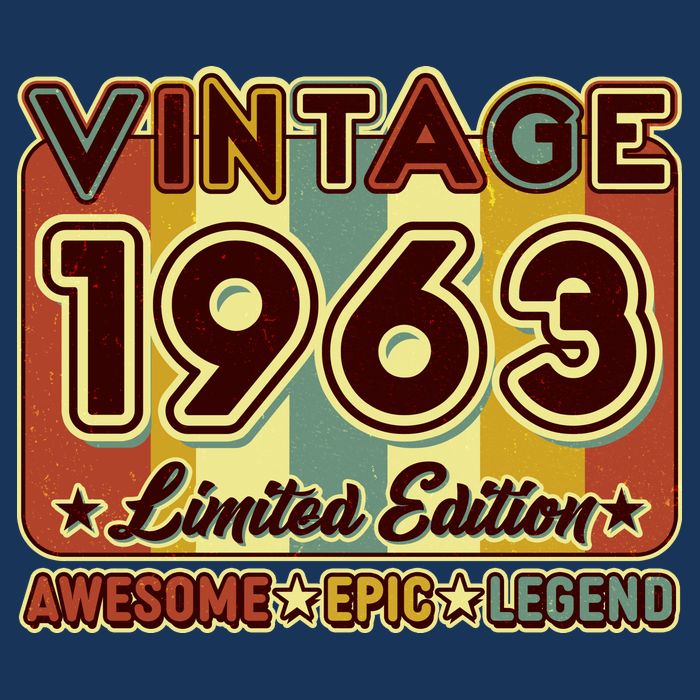 Vintage 1963 60th Birthday Limited Edition Awesome Epic Legend T-Shirt