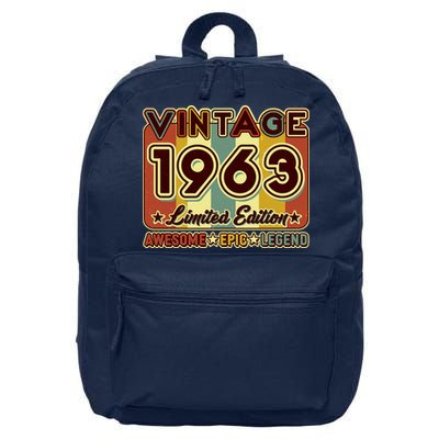 Vintage 1963 60th Birthday Limited Edition Awesome Epic Legend 16 in Basic Backpack
