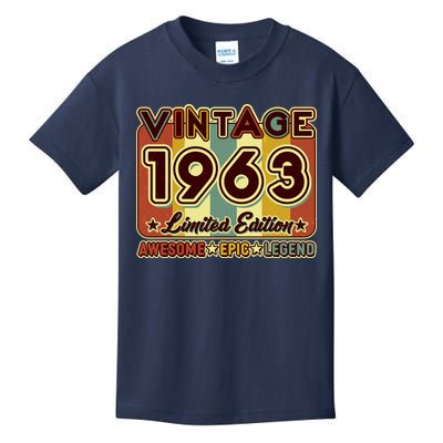 Vintage 1963 60th Birthday Limited Edition Awesome Epic Legend Kids T-Shirt