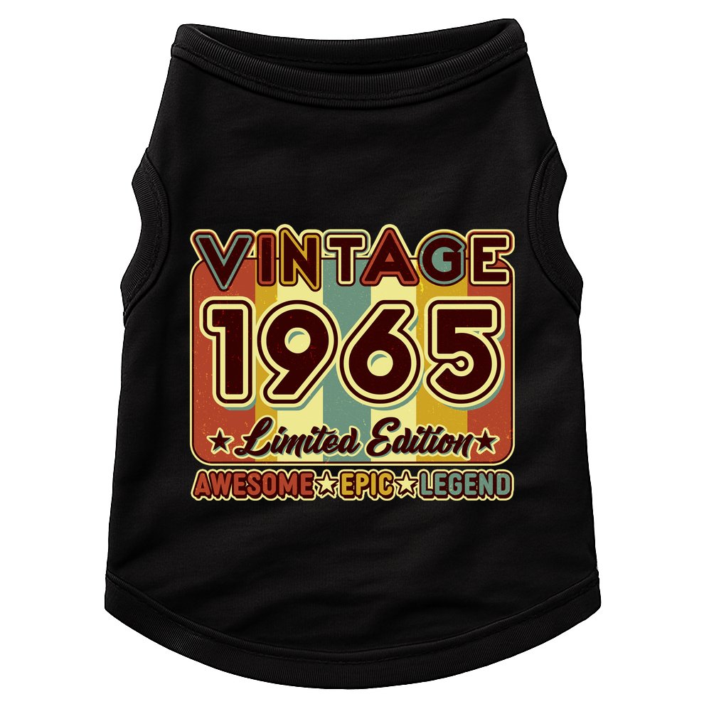 Vintage 1965 60th Birthday Limited Edition Awesome Epic Legend Doggie Tank