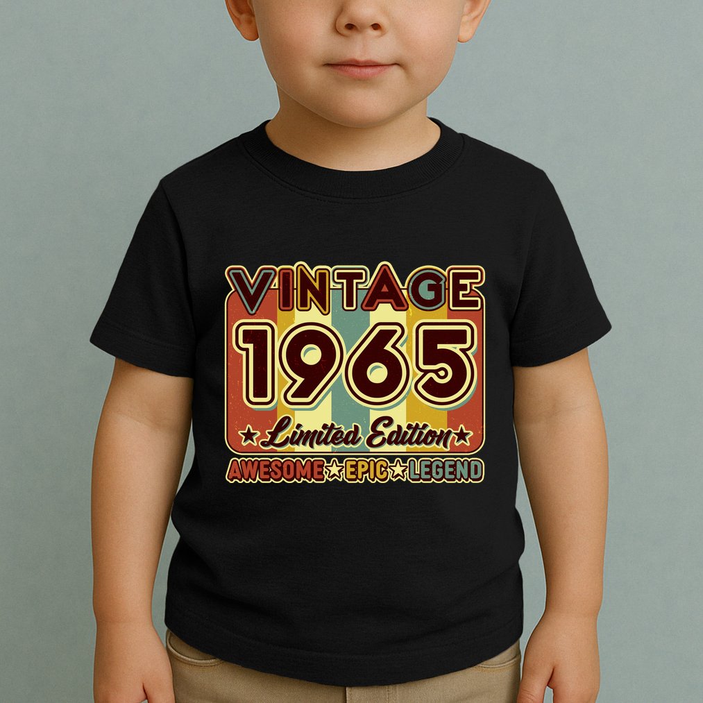 Vintage 1965 60th Birthday Limited Edition Awesome Epic Legend Toddler T-Shirt