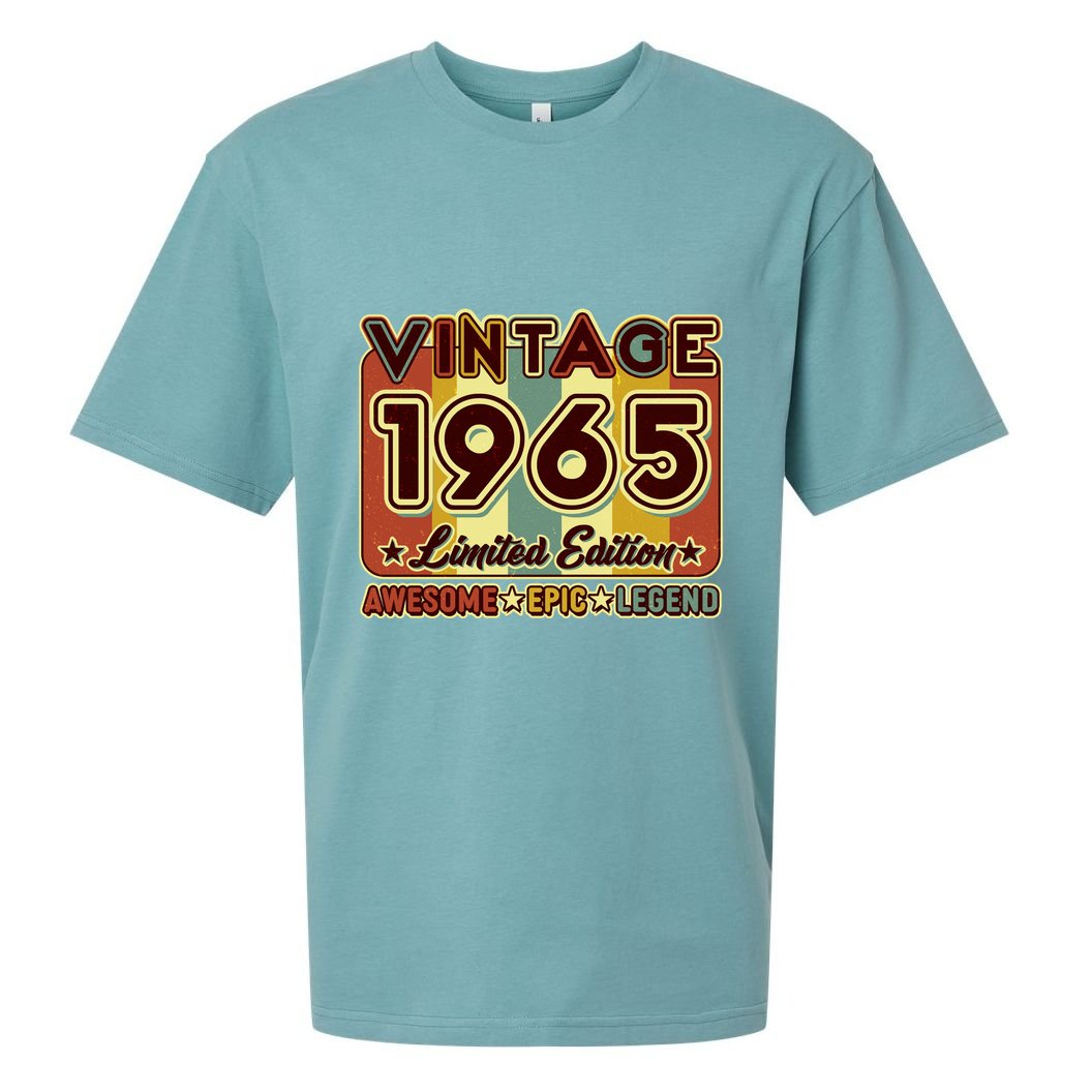 Vintage 1965 60th Birthday Limited Edition Awesome Epic Legend Sueded Cloud Jersey T-Shirt
