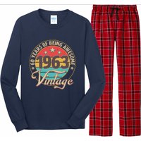 Vintage 1963 60 Years Of Being Awesome Long Sleeve Pajama Set