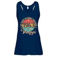 Vintage 1963 60 Years Of Being Awesome Ladies Essential Flowy Tank