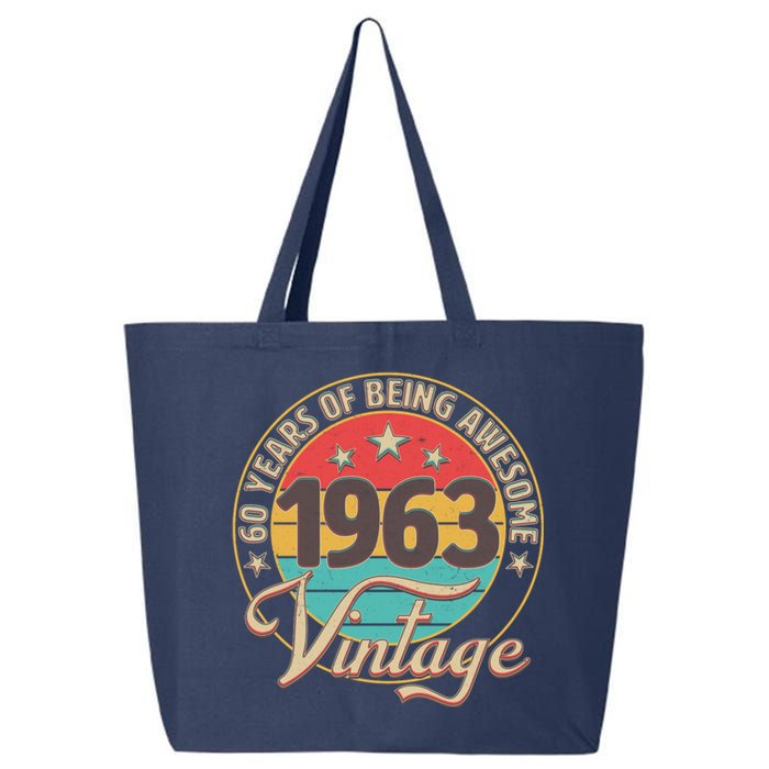 Vintage 1963 60 Years Of Being Awesome 25L Jumbo Tote