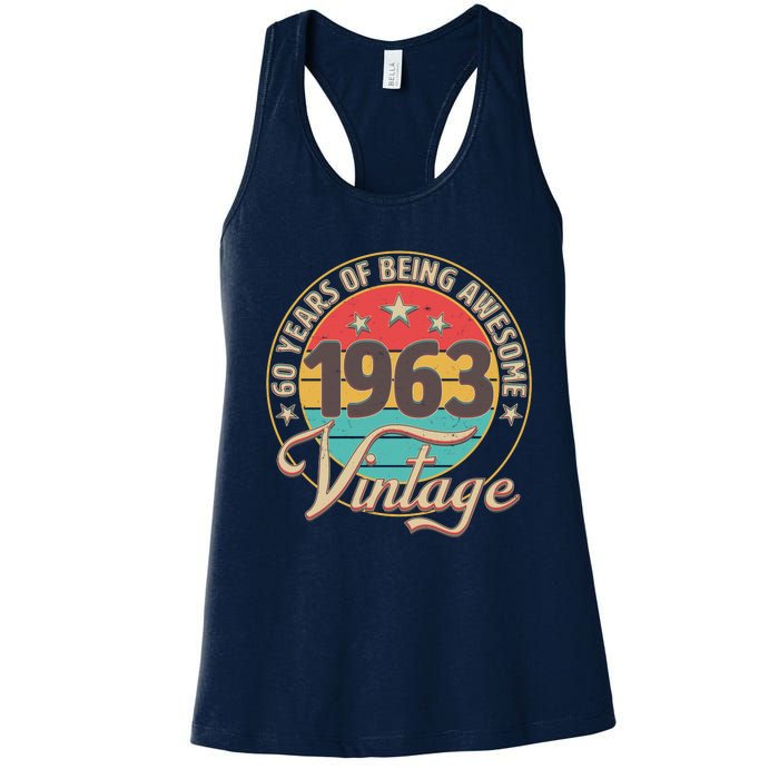 Vintage 1963 60 Years Of Being Awesome Women's Racerback Tank