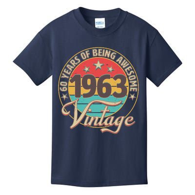 Vintage 1963 60 Years Of Being Awesome Kids T-Shirt