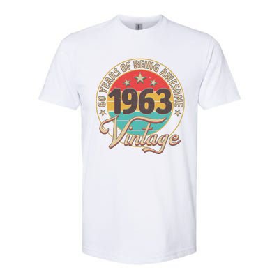 Vintage 1963 60 Years Of Being Awesome Softstyle® CVC T-Shirt