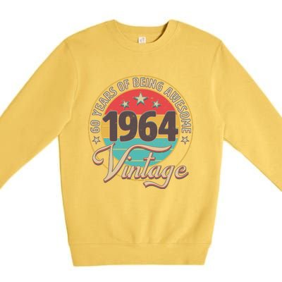 Vintage 1964 60 Years Of Being Awesome Premium Crewneck Sweatshirt