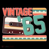 Vintage 1965 60th Birthday Cassette Tape Impact Tech Backpack