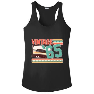 Vintage 1965 60th Birthday Cassette Tape Ladies PosiCharge Competitor Racerback Tank