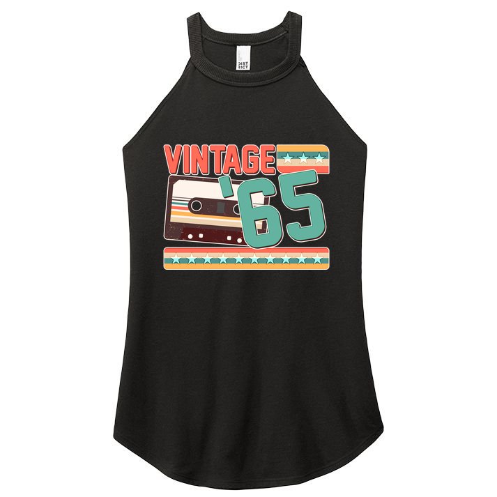 Vintage 1965 60th Birthday Cassette Tape Women's Perfect Tri Rocker Tank