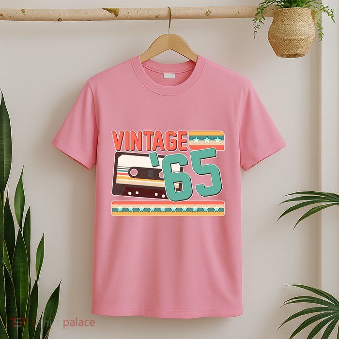 Vintage 1965 60th Birthday Cassette Tape T-Shirt