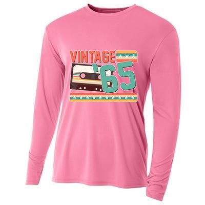 Vintage 1965 60th Birthday Cassette Tape Cooling Performance Long Sleeve Crew