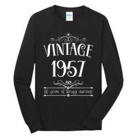 Vintage 1957 68 Years Of Being Awesome 68th Birthday Tall Long Sleeve T-Shirt