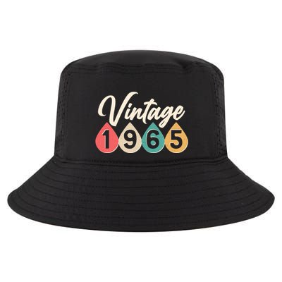 Vintage 1965 60th Birthday Retro Teardrop Design Cool Comfort Performance Bucket Hat