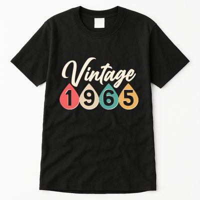 Vintage 1965 60th Birthday Retro Teardrop Design Tall T-Shirt