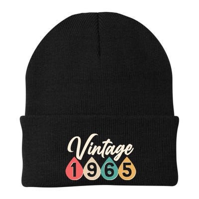 Vintage 1965 60th Birthday Retro Teardrop Design Beanie
