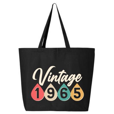 Vintage 1965 60th Birthday Retro Teardrop Design 25L Jumbo Tote