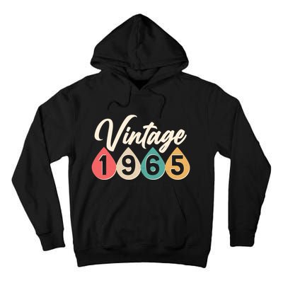 Vintage 1965 60th Birthday Retro Teardrop Design Tall Hoodie