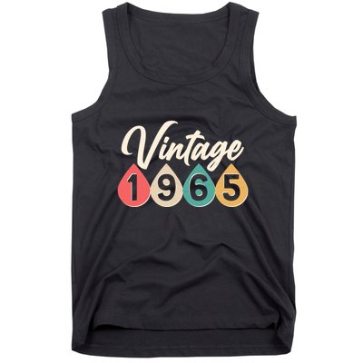 Vintage 1965 60th Birthday Retro Teardrop Design Tank Top