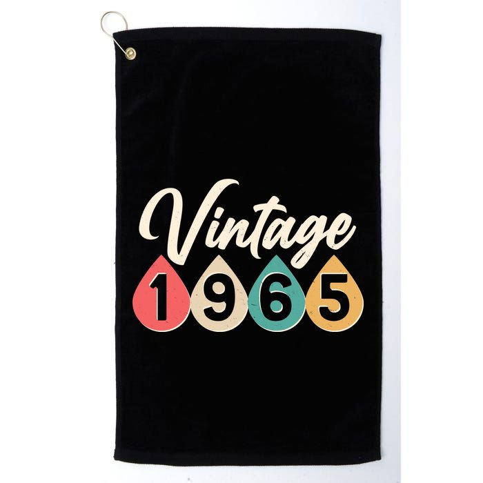 Vintage 1965 60th Birthday Retro Teardrop Design Golf Towel
