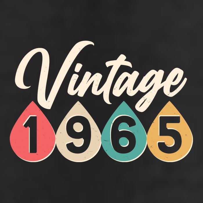 Vintage 1965 60th Birthday Retro Teardrop Design Golf Towel