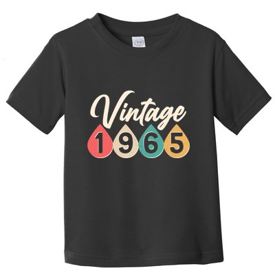 Vintage 1965 60th Birthday Retro Teardrop Design Toddler T-Shirt