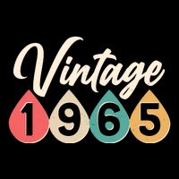 Vintage 1965 60th Birthday Retro Teardrop Design Ladies Long Sleeve Shirt