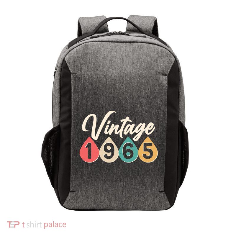 Vintage 1965 60th Birthday Retro Teardrop Design Vector Backpack