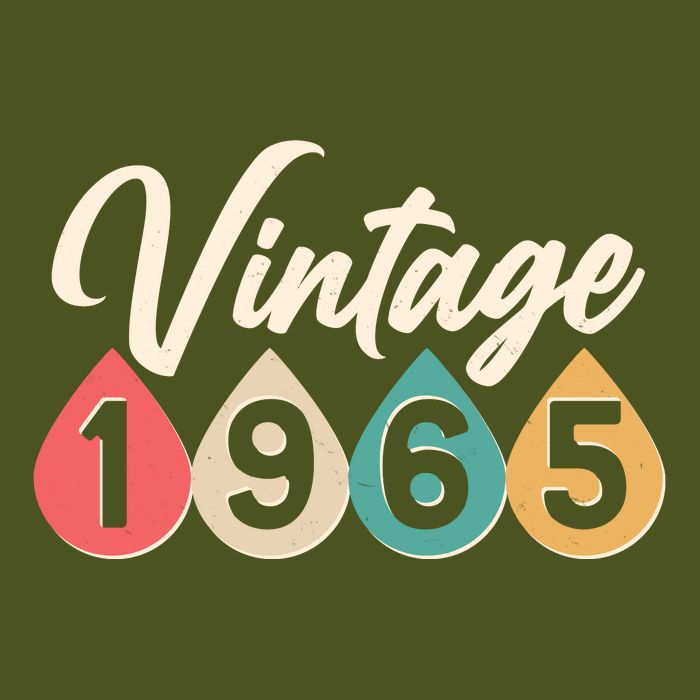 Vintage 1965 60th Birthday Retro Teardrop Design Backpack