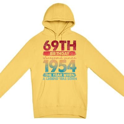 Vintage 1954 69 Year Old Gifts Limited Edition 69th Birthday Premium Pullover Hoodie