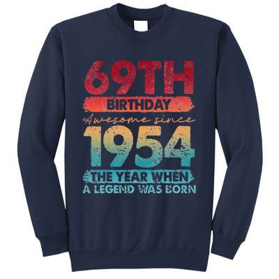 Vintage 1954 69 Year Old Gifts Limited Edition 69th Birthday Sweatshirt