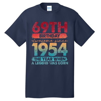 Vintage 1954 69 Year Old Gifts Limited Edition 69th Birthday Tall T-Shirt