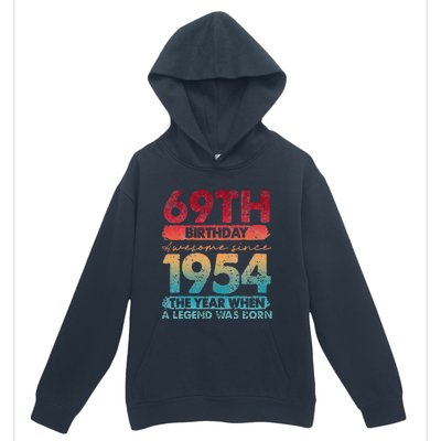 Vintage 1954 69 Year Old Gifts Limited Edition 69th Birthday Urban Pullover Hoodie