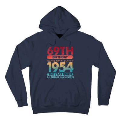 Vintage 1954 69 Year Old Gifts Limited Edition 69th Birthday Tall Hoodie