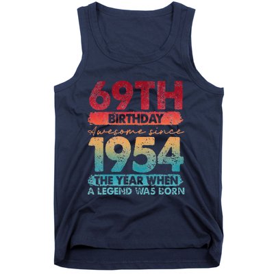 Vintage 1954 69 Year Old Gifts Limited Edition 69th Birthday Tank Top