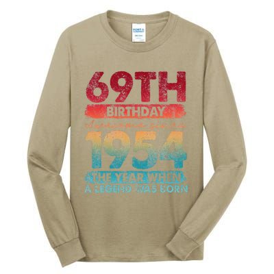 Vintage 1954 69 Year Old Gifts Limited Edition 69th Birthday Tall Long Sleeve T-Shirt